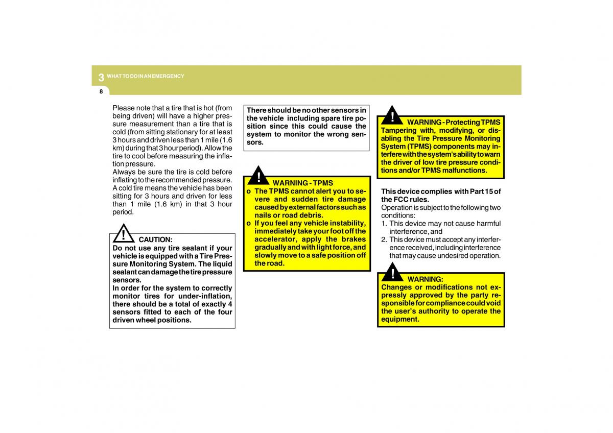 Hyundai Tucson I 1 owners manual / page 177