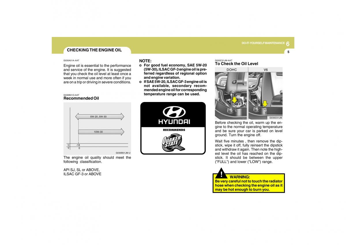 Hyundai Tucson I 1 owners manual / page 209