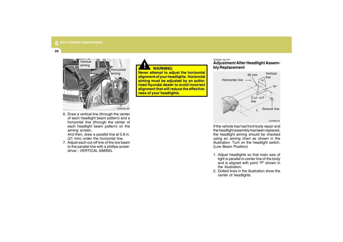 Hyundai Tucson I 1 owners manual / page 230