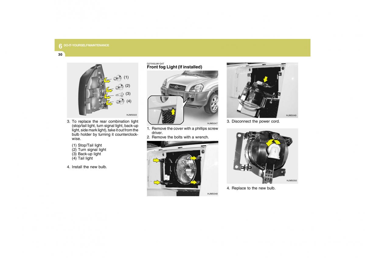 Hyundai Tucson I 1 owners manual / page 234