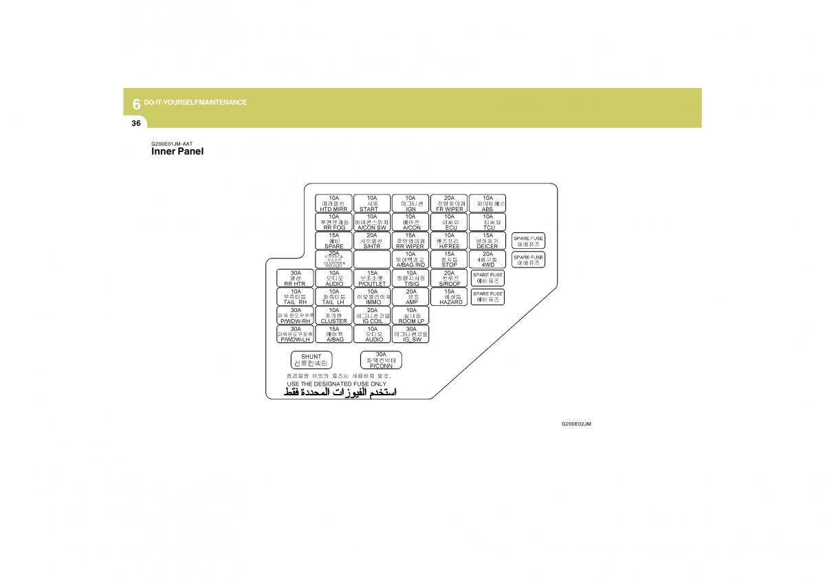 Hyundai Tucson I 1 owners manual / page 240