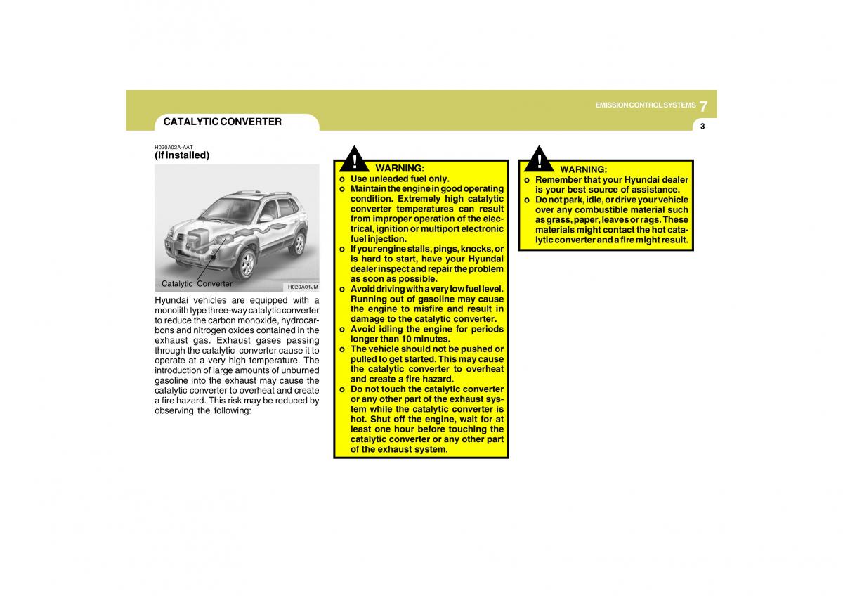 Hyundai Tucson I 1 owners manual / page 245