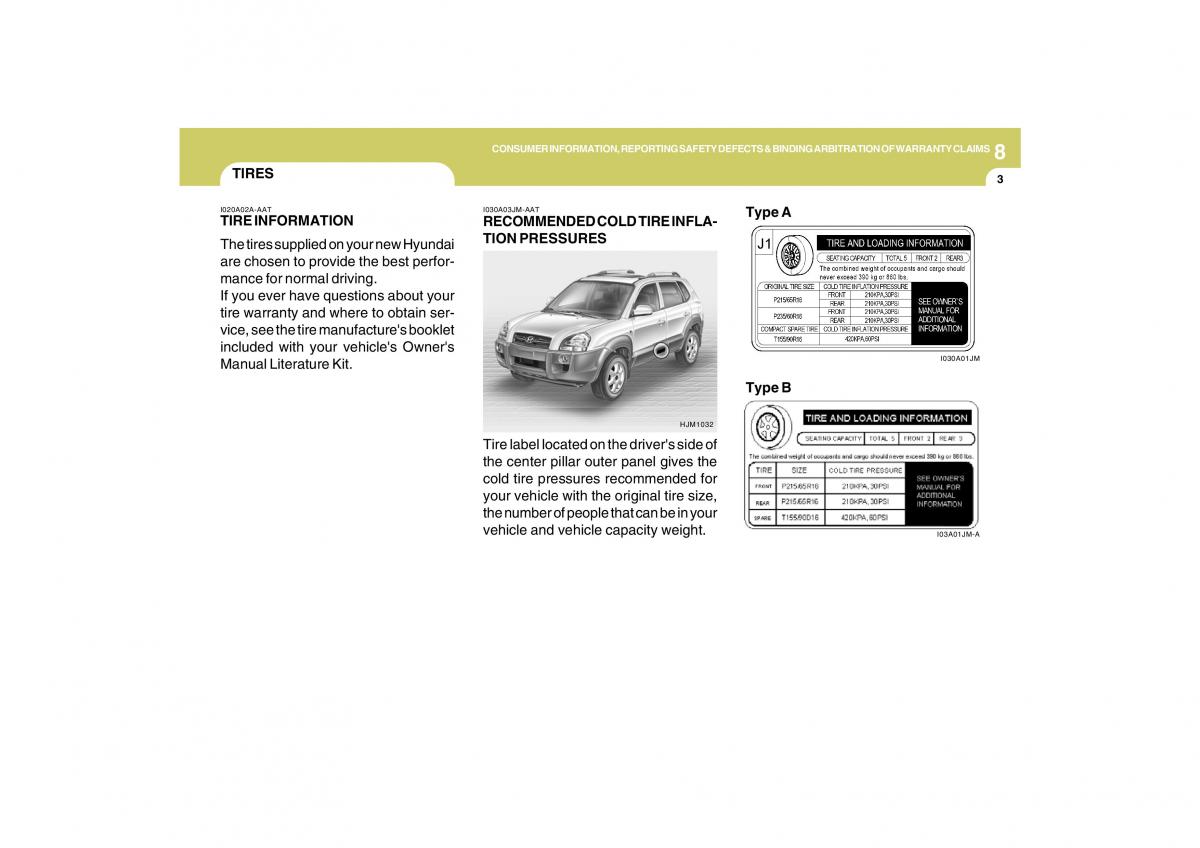 Hyundai Tucson I 1 owners manual / page 248