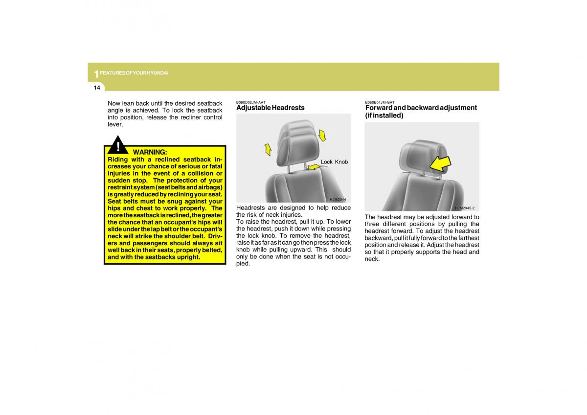 Hyundai Tucson I 1 owners manual / page 25