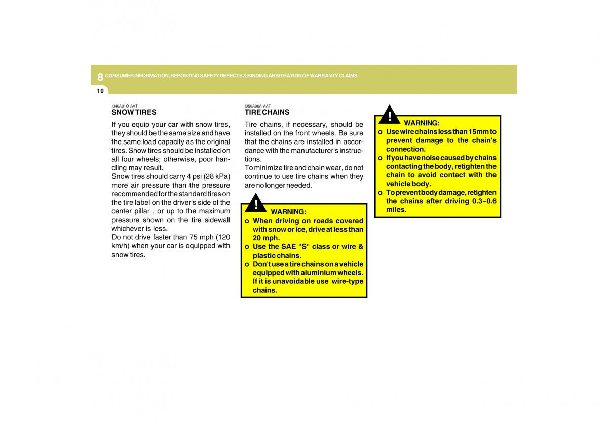 Hyundai Tucson I 1 owners manual / page 255