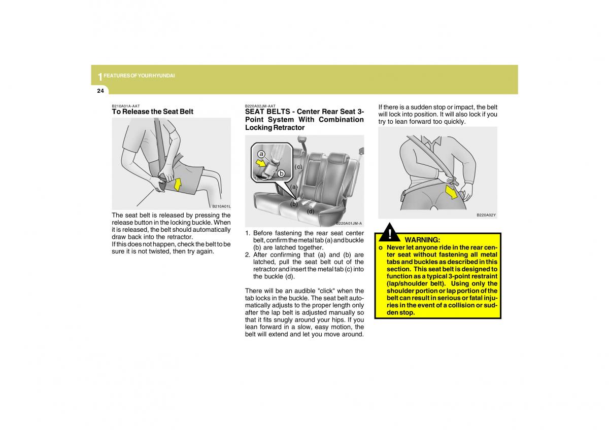 Hyundai Tucson I 1 owners manual / page 35