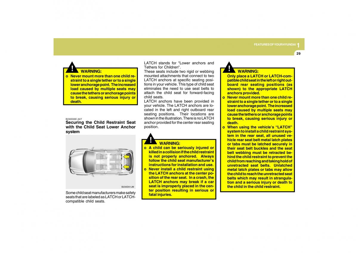 Hyundai Tucson I 1 owners manual / page 40