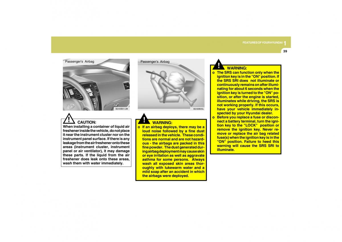 Hyundai Tucson I 1 owners manual / page 50