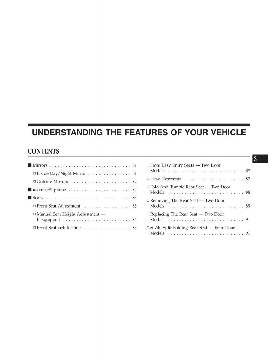 Jeep Wrangler TJ 2007 owners manual / page 79