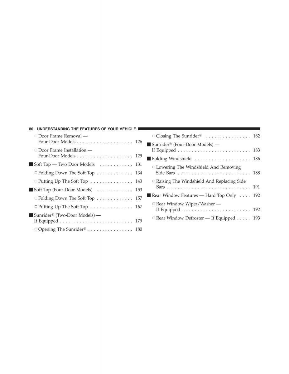 Jeep Wrangler TJ 2007 owners manual / page 82