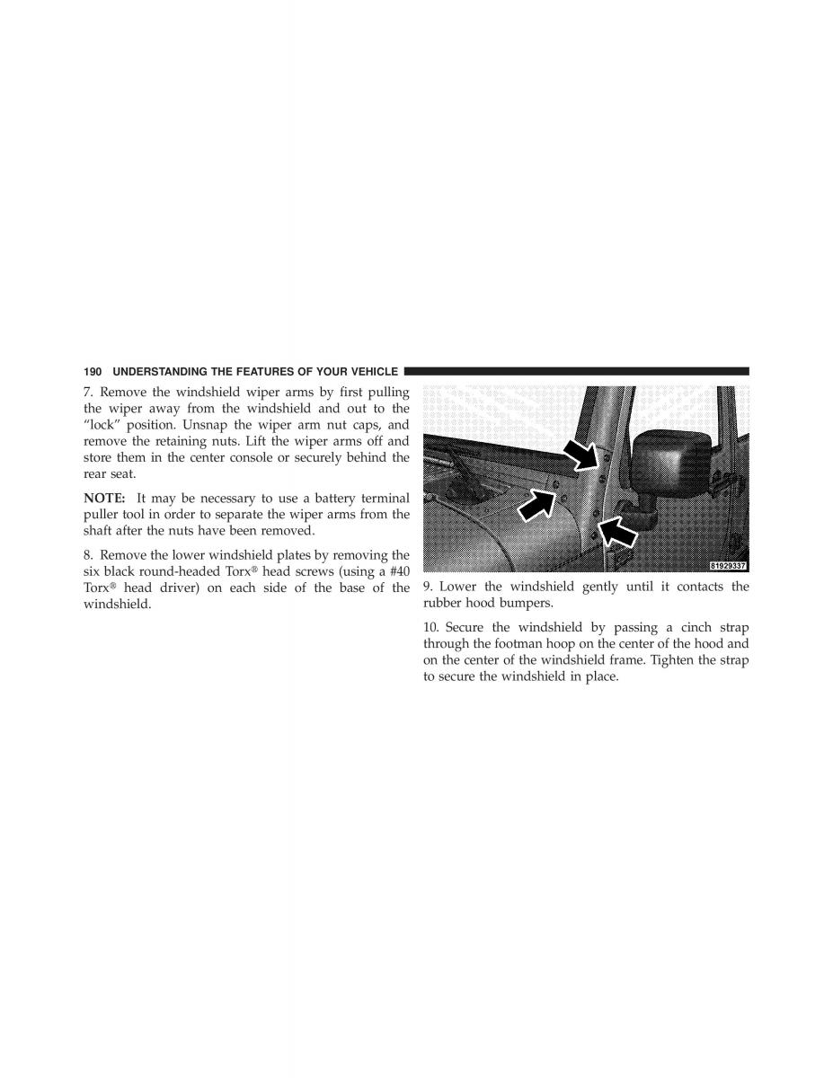 Jeep Wrangler TJ 2007 owners manual / page 192