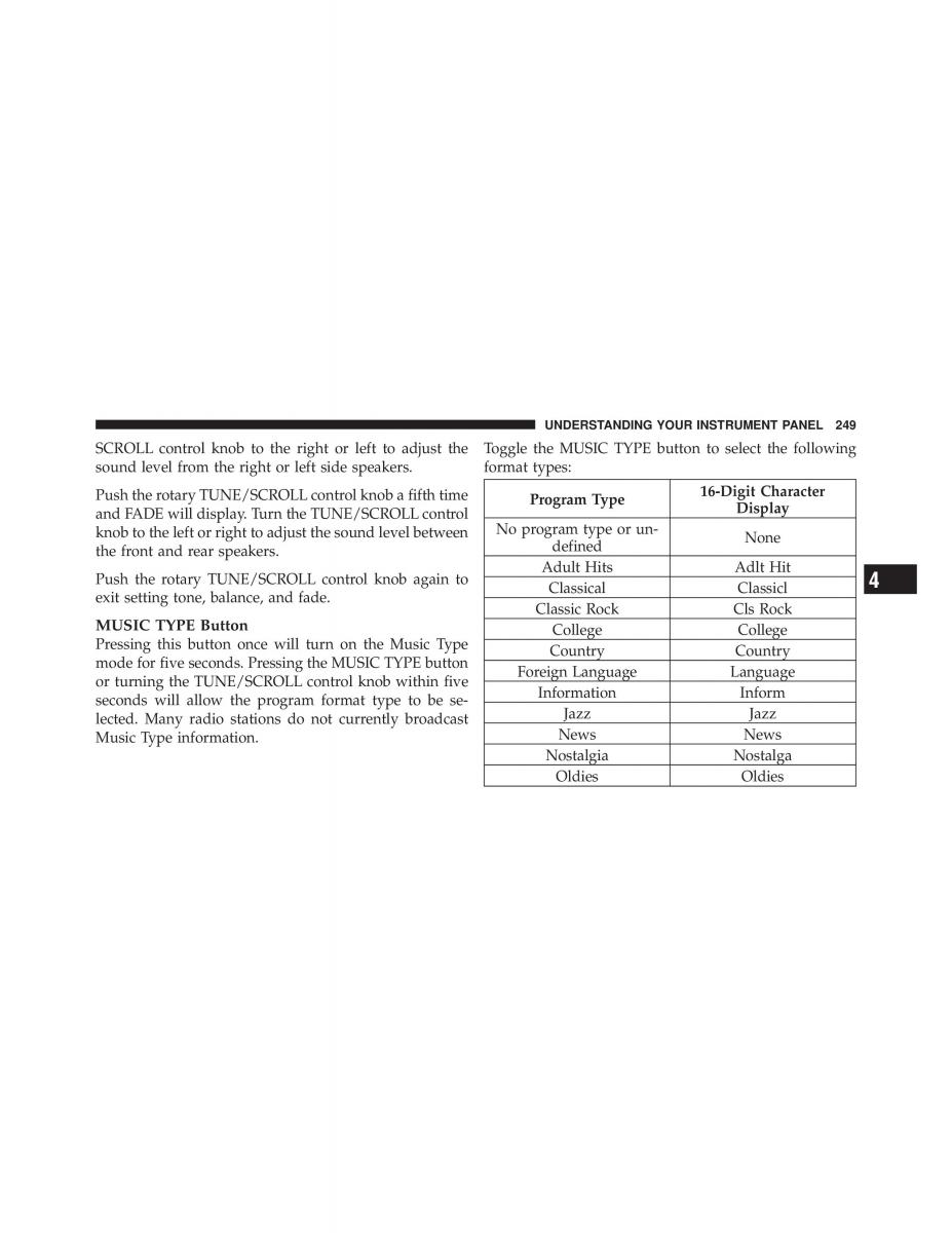 Jeep Wrangler TJ 2007 owners manual / page 251