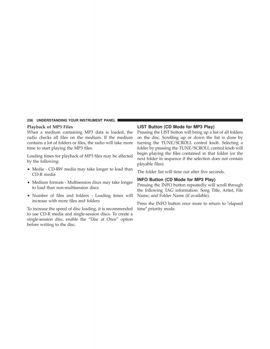 Jeep Wrangler TJ 2007 owners manual / page 258