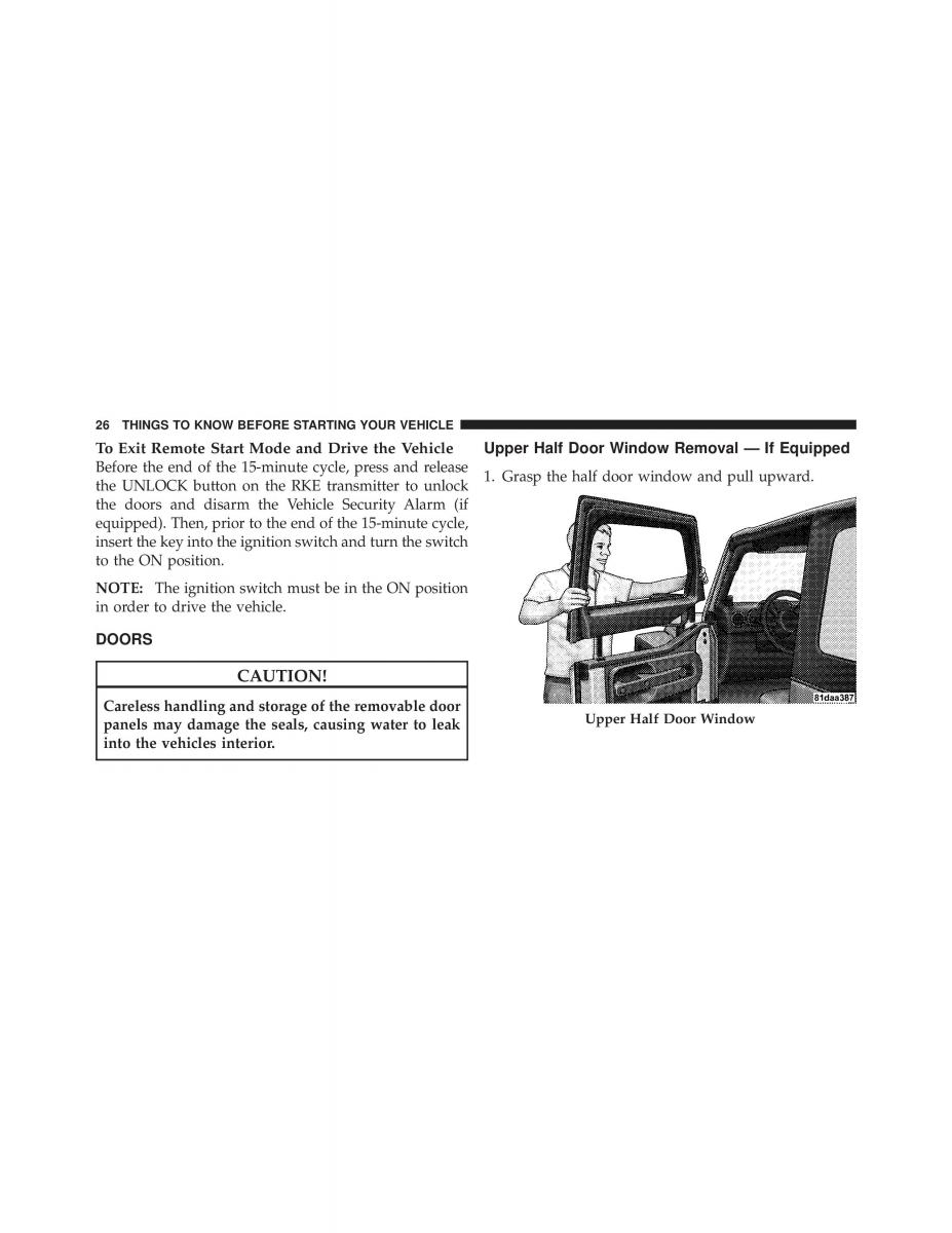 Jeep Wrangler TJ 2007 owners manual / page 28