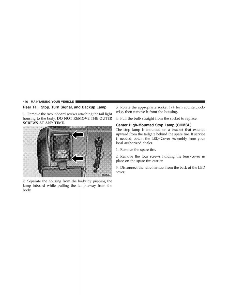 Jeep Wrangler TJ 2007 owners manual / page 448