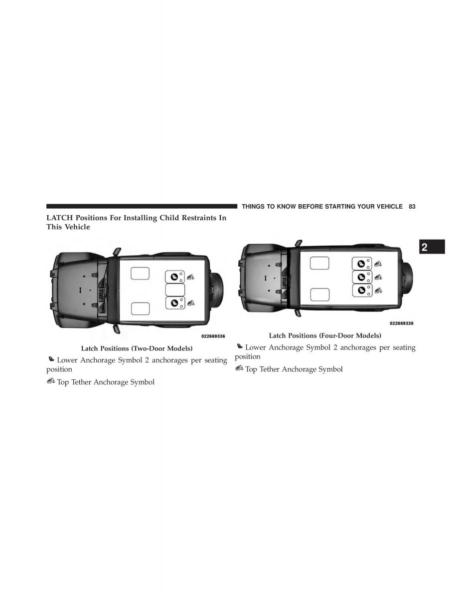 Jeep Wrangler TJ 2013 owners manual / page 85