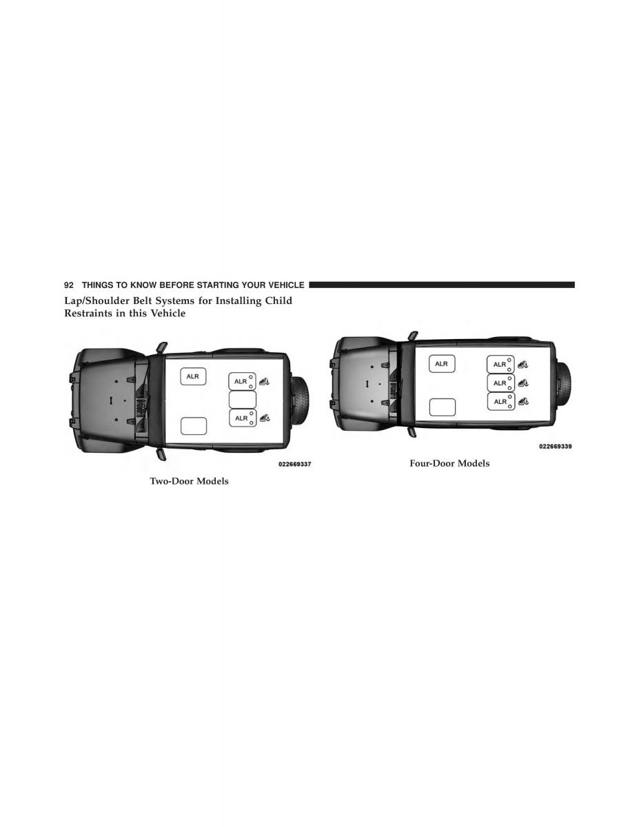 Jeep Wrangler TJ 2013 owners manual / page 94