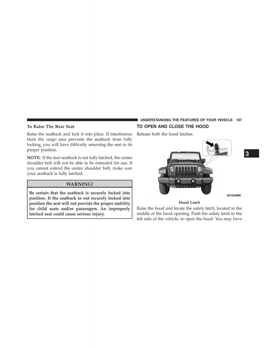 Jeep Wrangler TJ 2013 owners manual / page 169