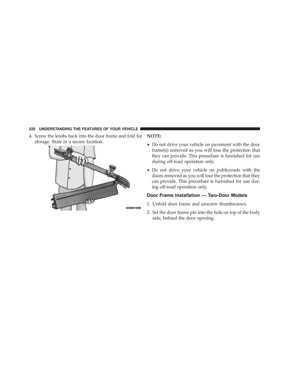 Jeep Wrangler TJ 2013 owners manual / page 222