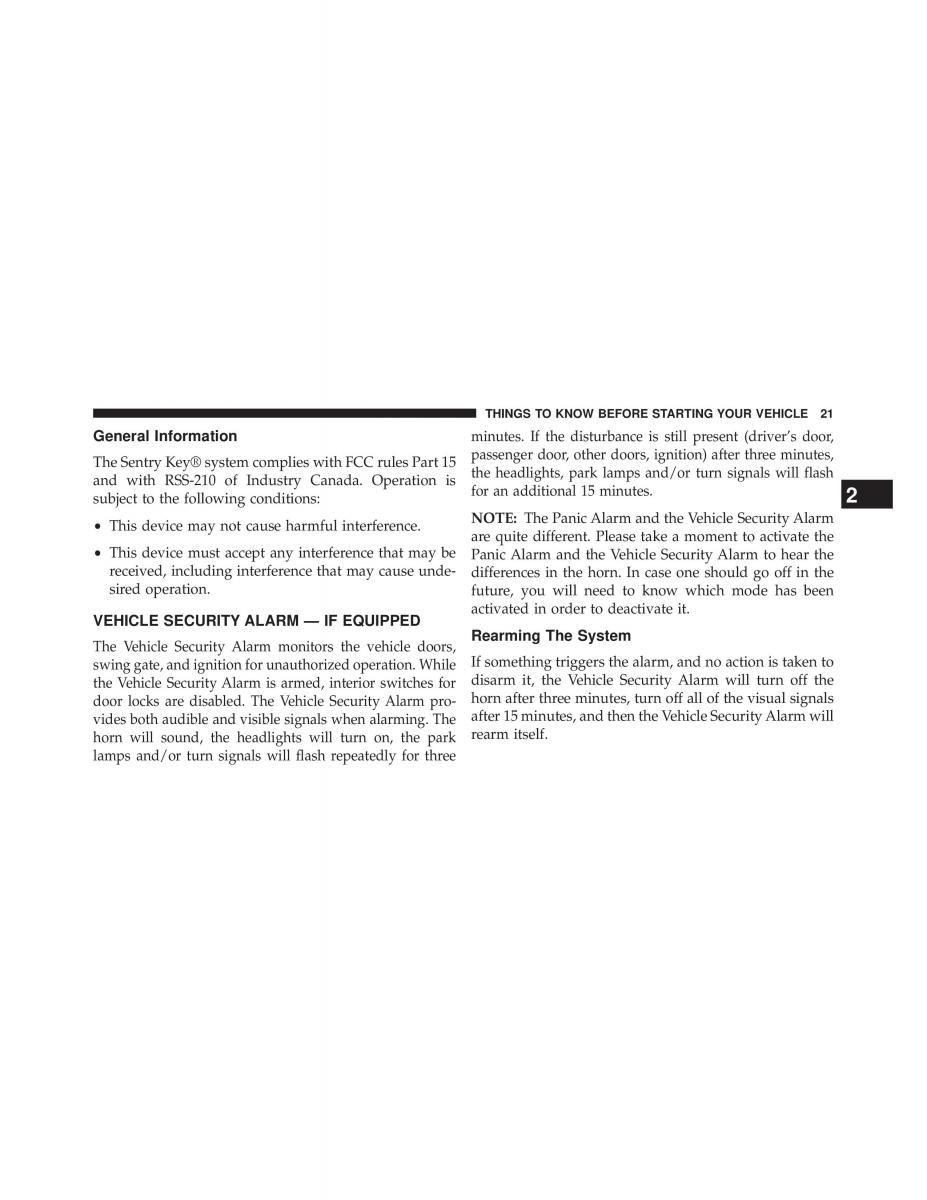 Jeep Wrangler TJ 2013 owners manual / page 23