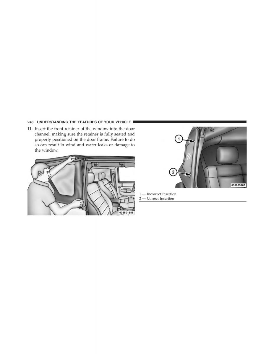 Jeep Wrangler TJ 2013 owners manual / page 250