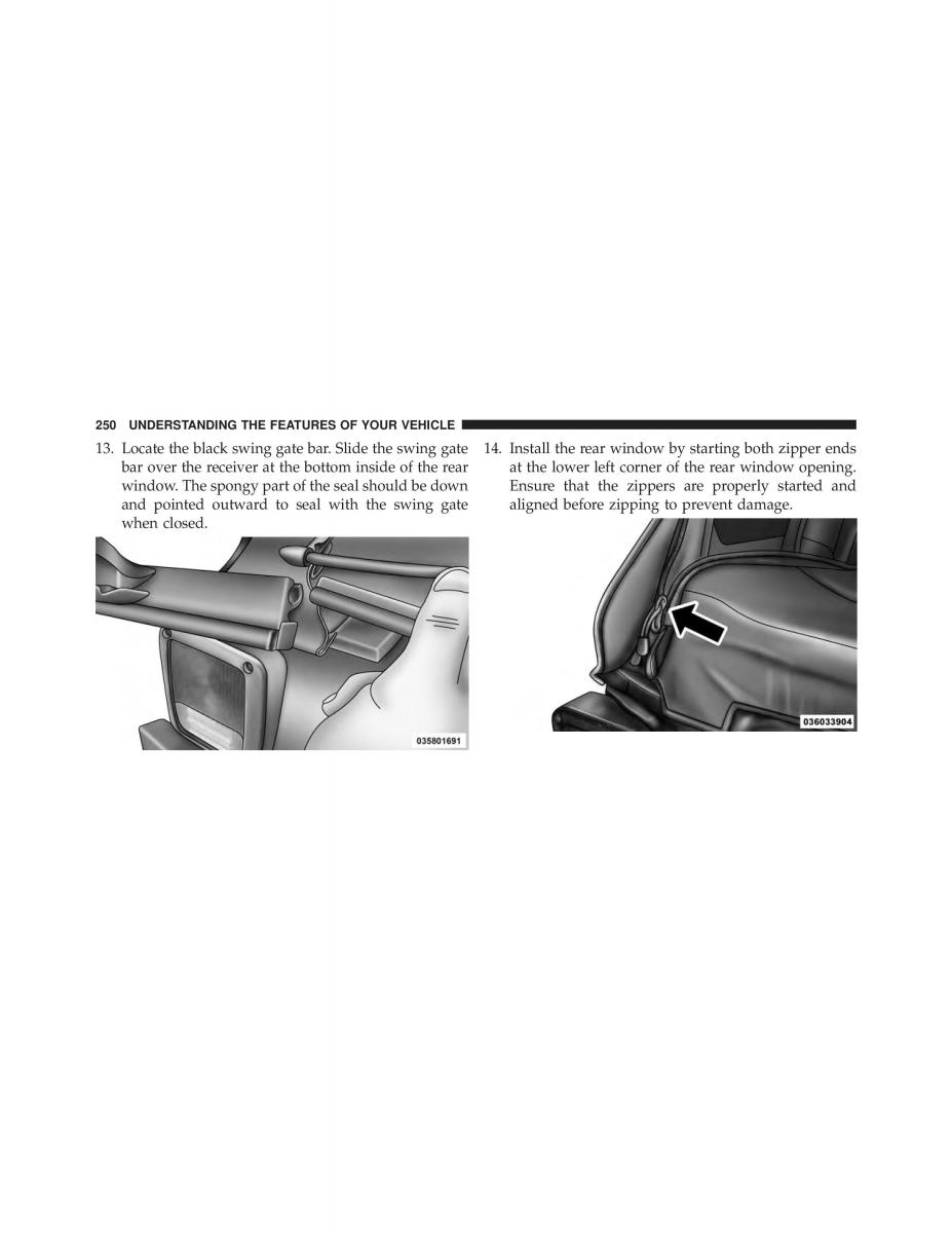 Jeep Wrangler TJ 2013 owners manual / page 252