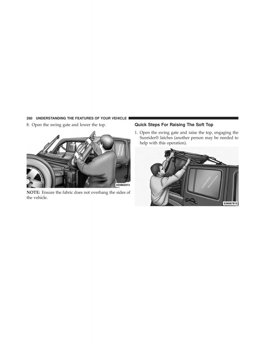 Jeep Wrangler TJ 2013 owners manual / page 262