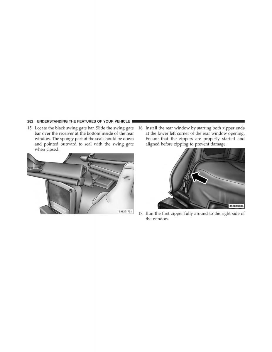 Jeep Wrangler TJ 2013 owners manual / page 284