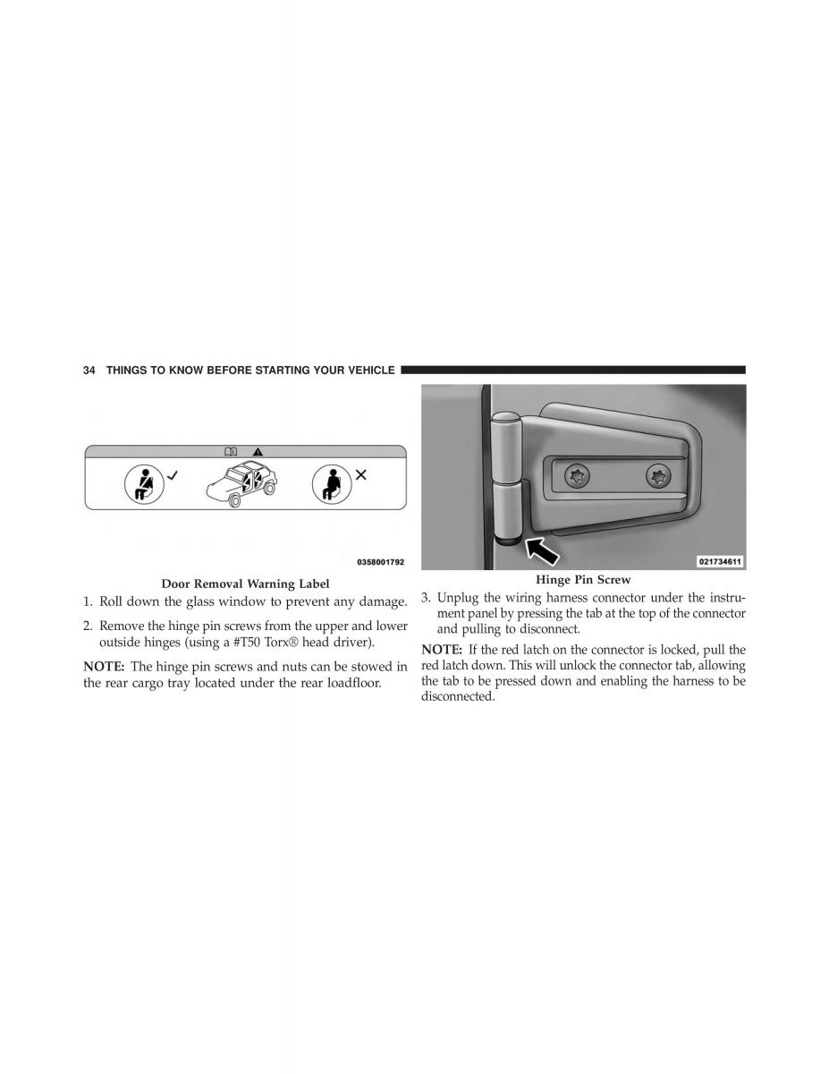 Jeep Wrangler TJ 2013 owners manual / page 36