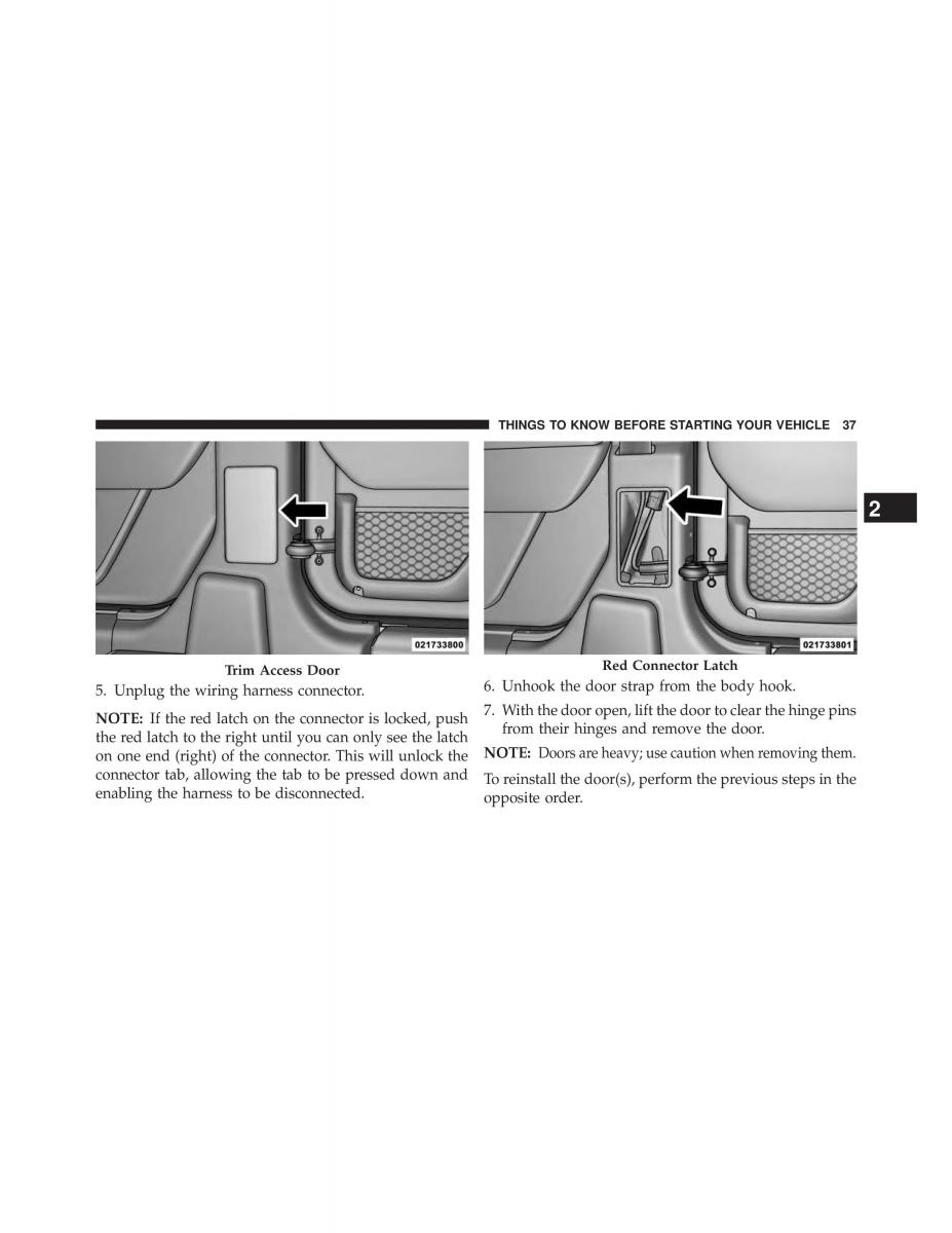 Jeep Wrangler TJ 2013 owners manual / page 39