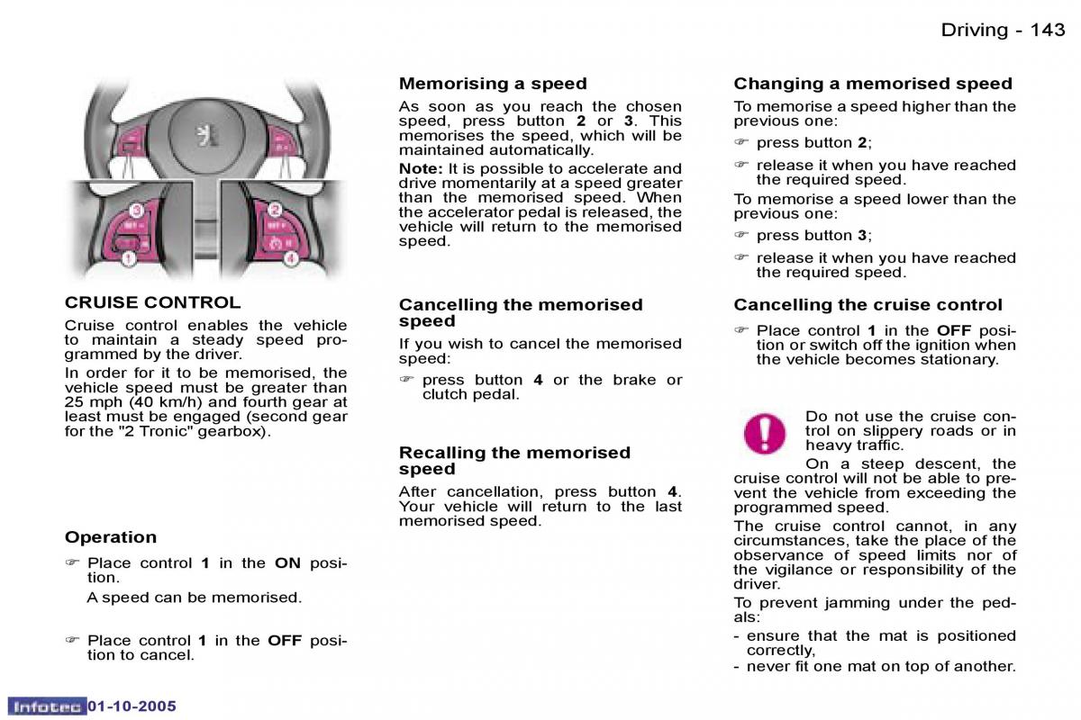 Peugeot 1007 owners manual / page 56