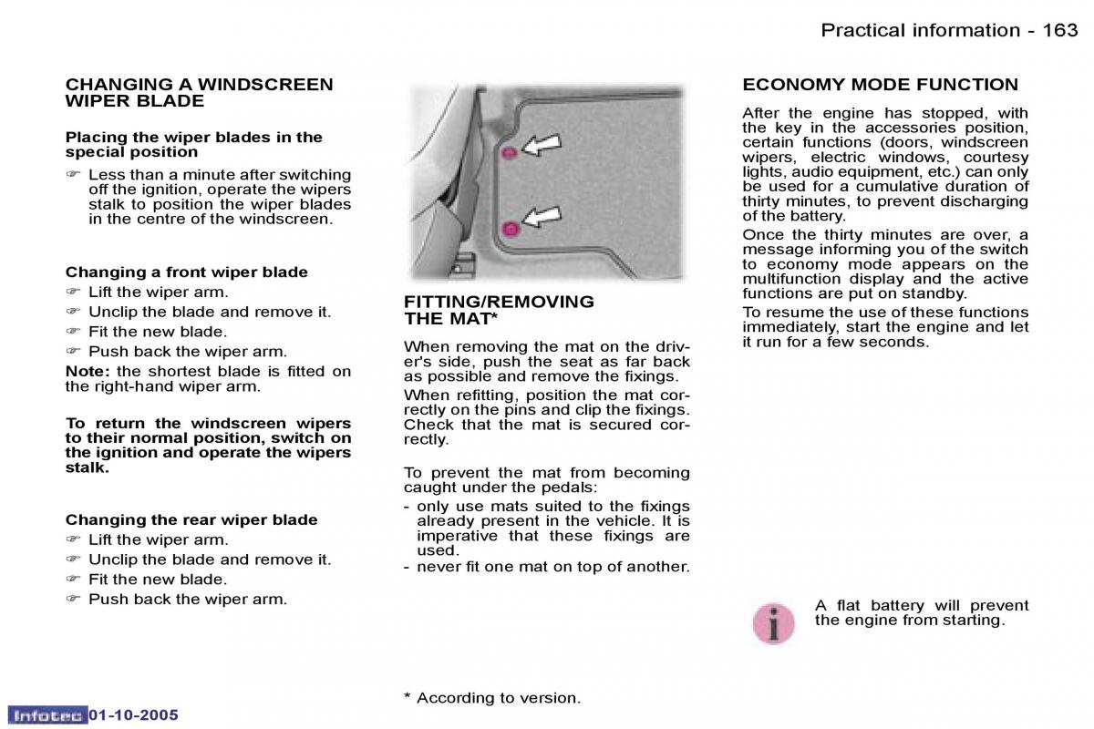 Peugeot 1007 owners manual / page 66