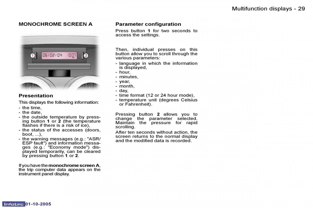 Peugeot 1007 owners manual / page 87