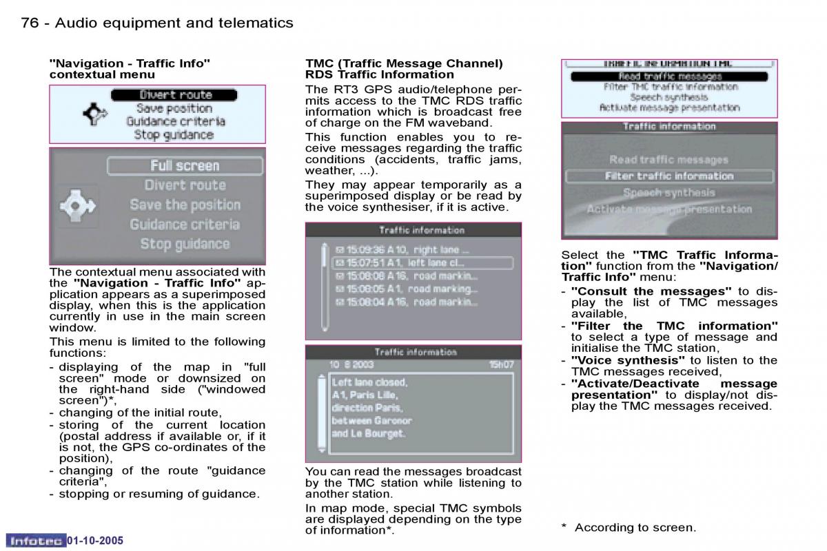 Peugeot 1007 owners manual / page 105