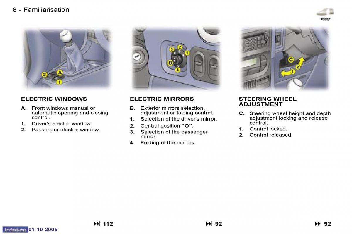 Peugeot 1007 owners manual / page 111