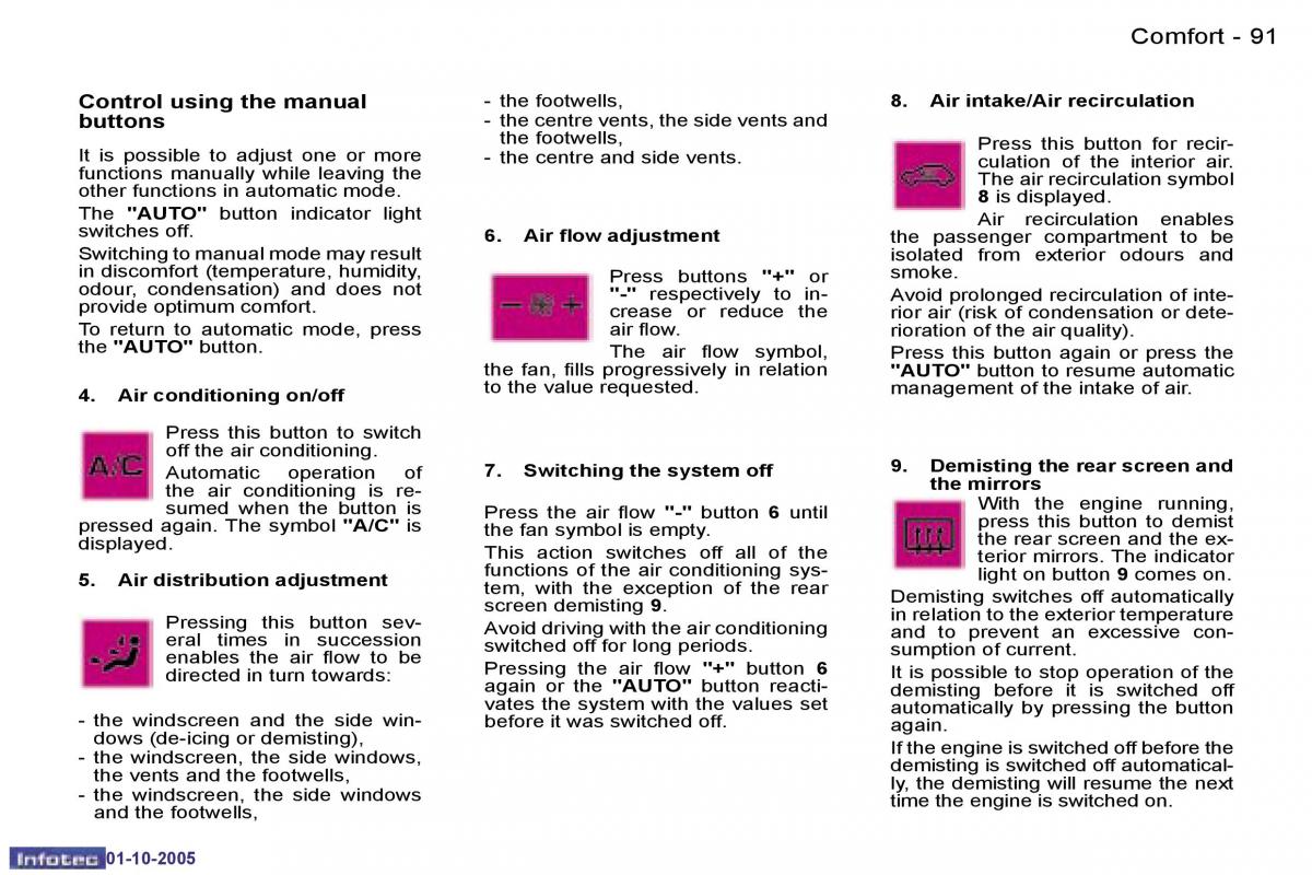 Peugeot 1007 owners manual / page 124