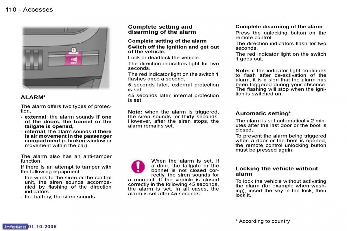 Peugeot 1007 owners manual / page 17