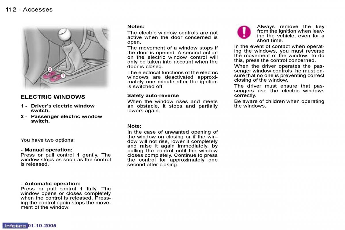 Peugeot 1007 owners manual / page 19