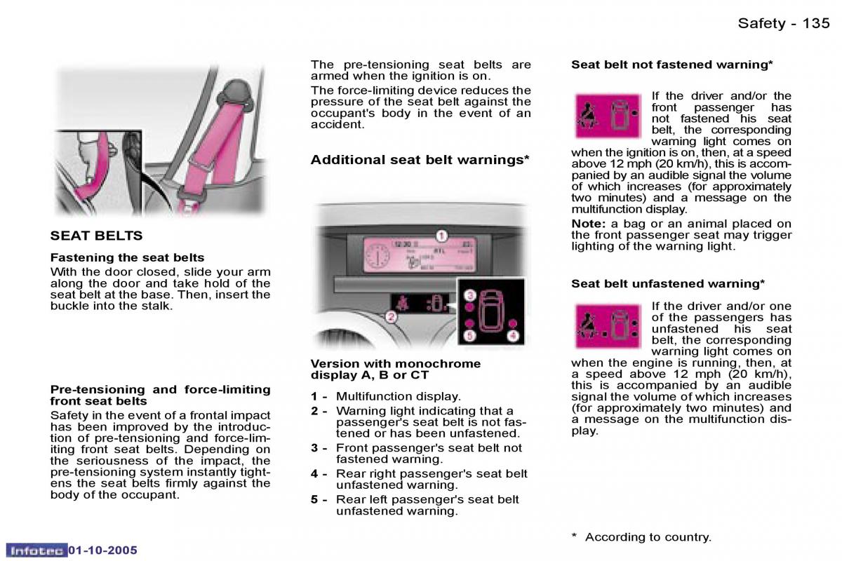 Peugeot 1007 owners manual / page 49