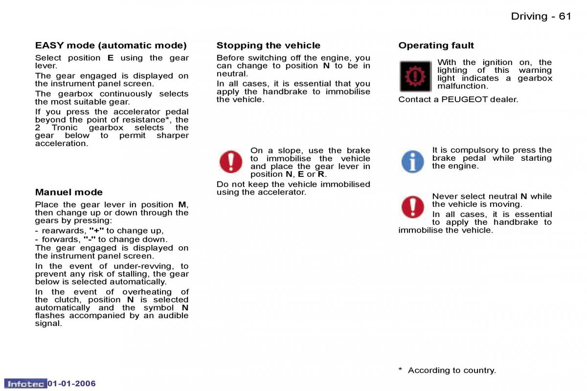 Peugeot 107 owners manual / page 60