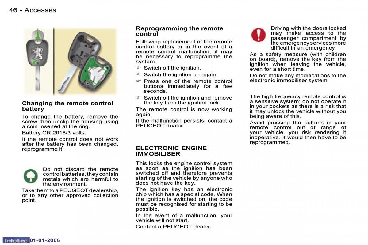 Peugeot 107 owners manual / page 38