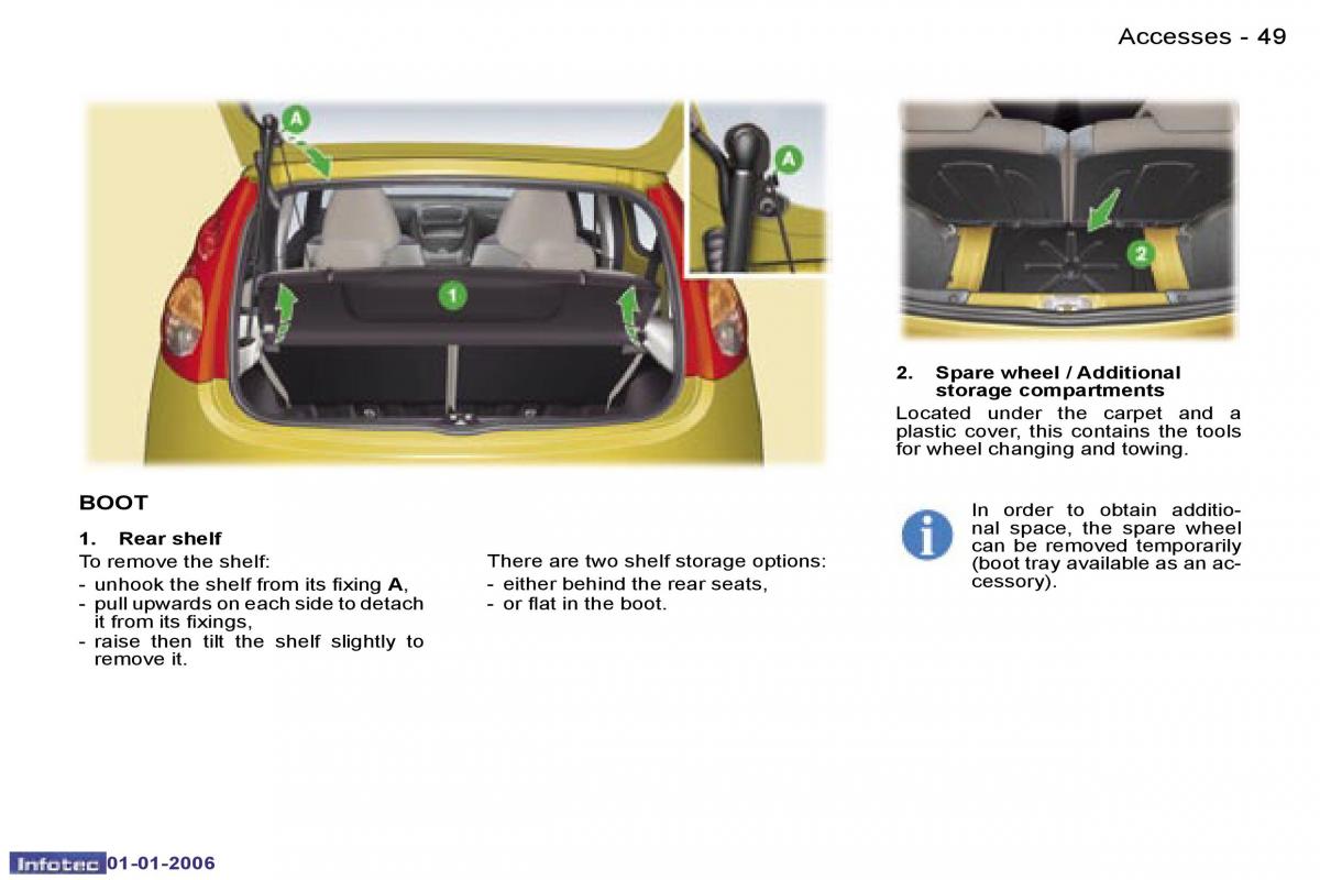 Peugeot 107 owners manual / page 43