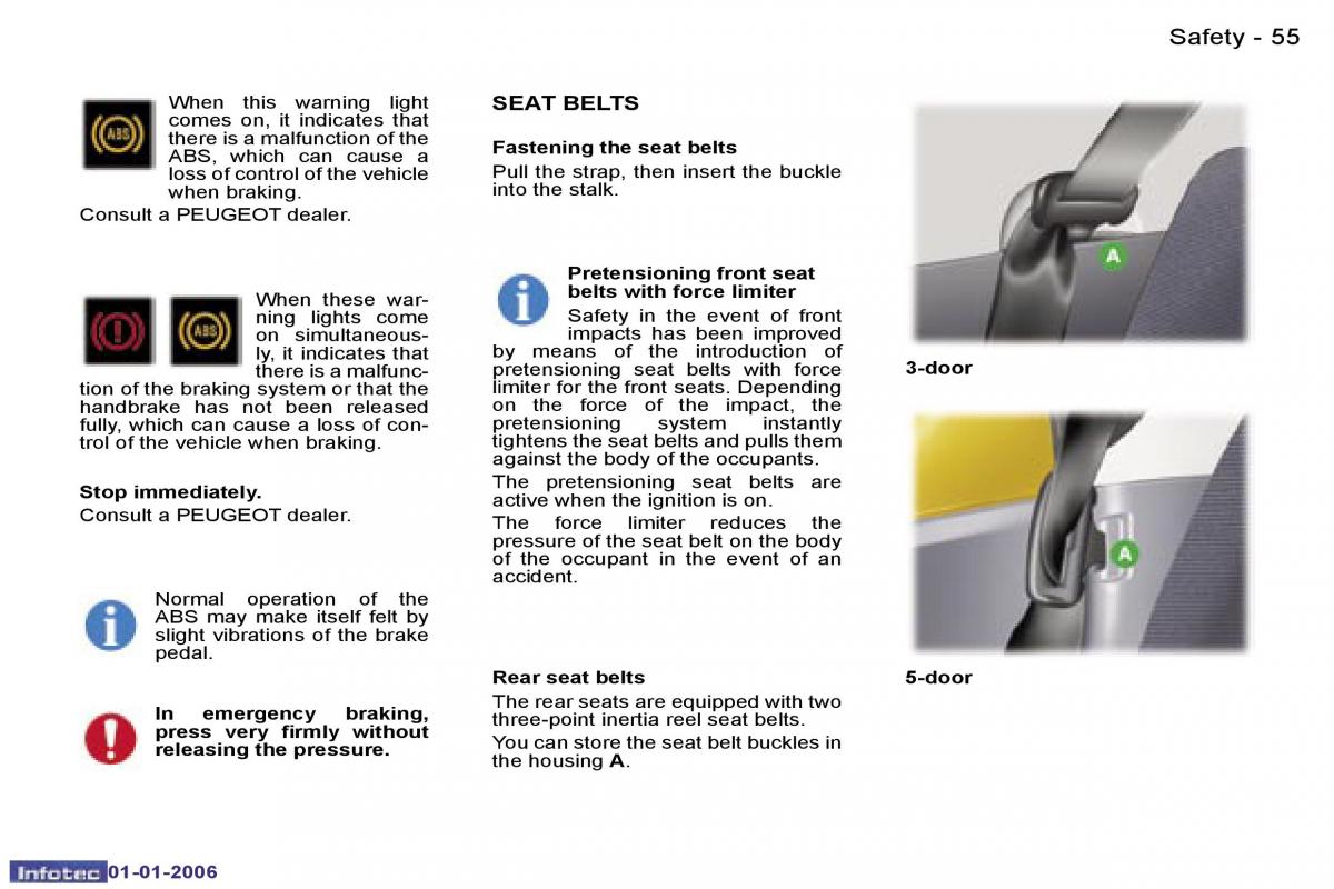 Peugeot 107 owners manual / page 50