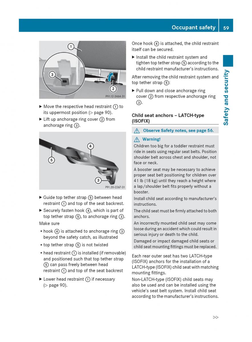 Mercedes Benz E Class W212 2010 owners manual / page 61