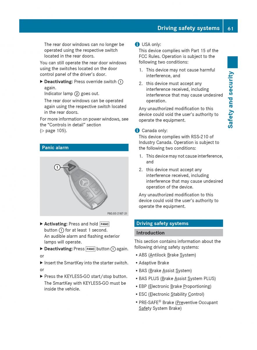 Mercedes Benz E Class W212 2010 owners manual / page 63