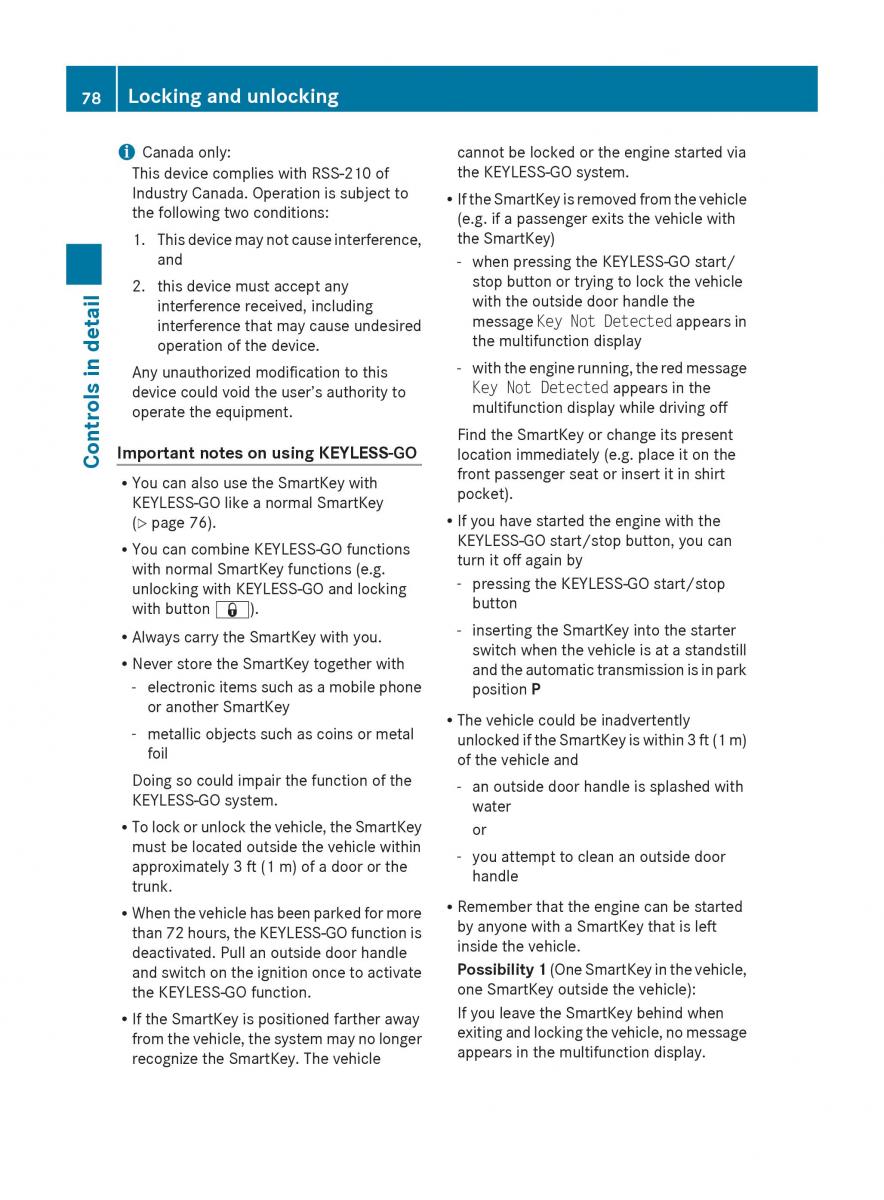 Mercedes Benz E Class W212 2010 owners manual / page 80