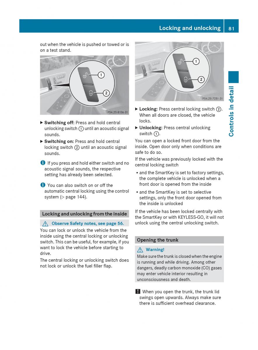 Mercedes Benz E Class W212 2010 owners manual / page 83