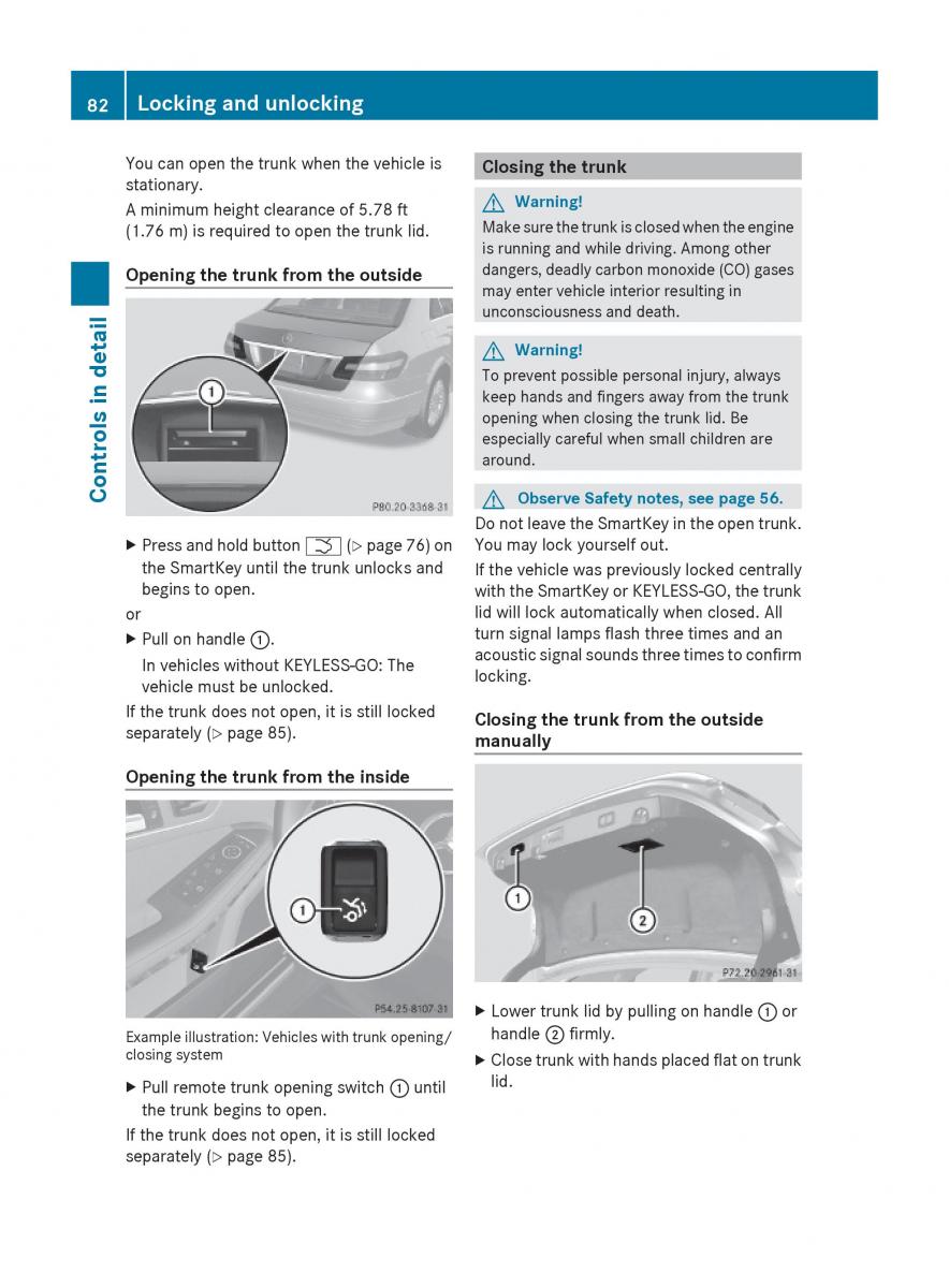 Mercedes Benz E Class W212 2010 owners manual / page 84