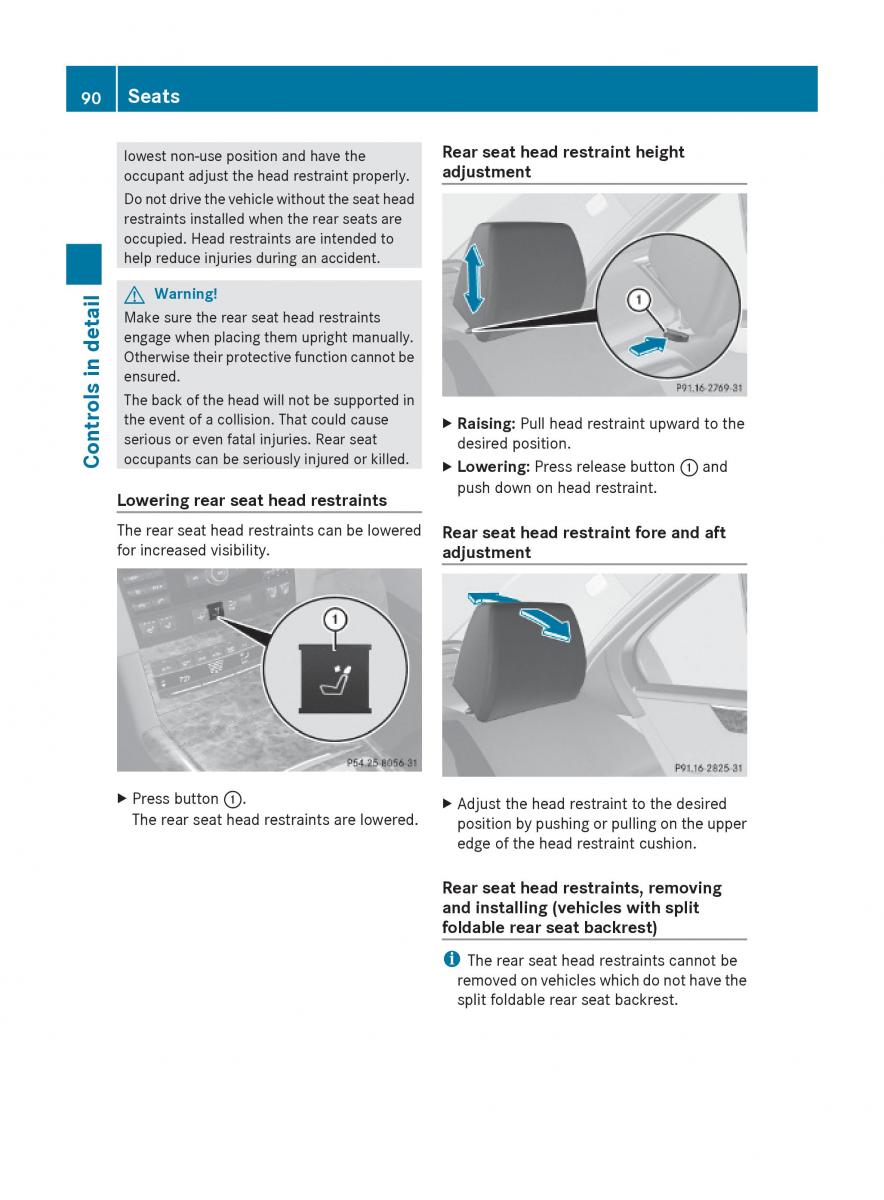 Mercedes Benz E Class W212 2010 owners manual / page 92