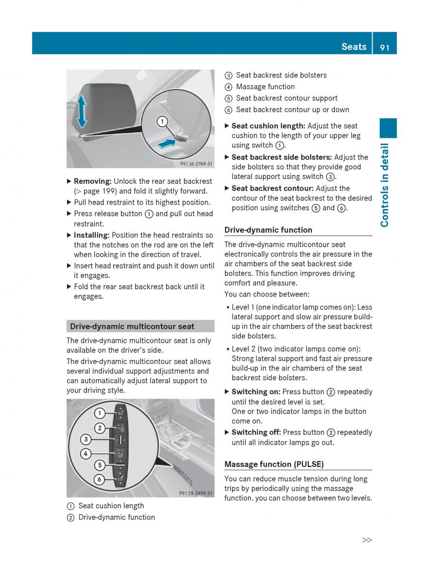 Mercedes Benz E Class W212 2010 owners manual / page 93